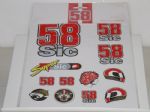 Adesivi Sticker M.Simoncelli Cm.20X24